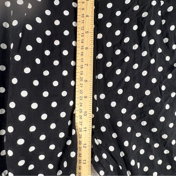 Wild Honey Black and White Polka Dot Wide-Leg Pants High Waisted Pleated Sz L - Picture 11 of 16